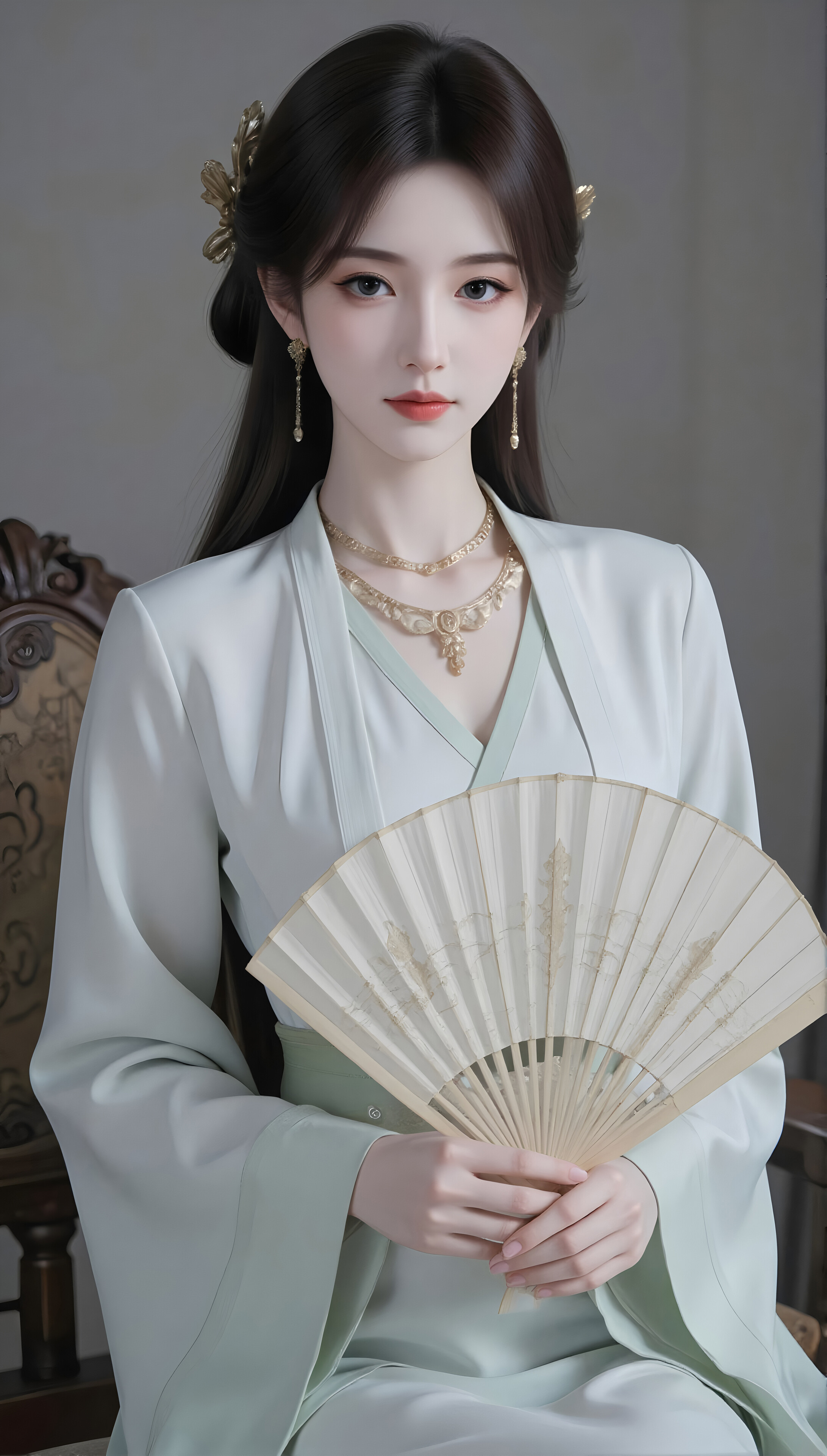 凡人修仙传梅凝 扇子 4k手机壁纸竖屏_彼岸图网.jpg